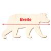 Wooden Bear, Brown Bear – 3–50 cm Wide – Crafts & Decor, Size: 35 cm, Pack of 1 view 3