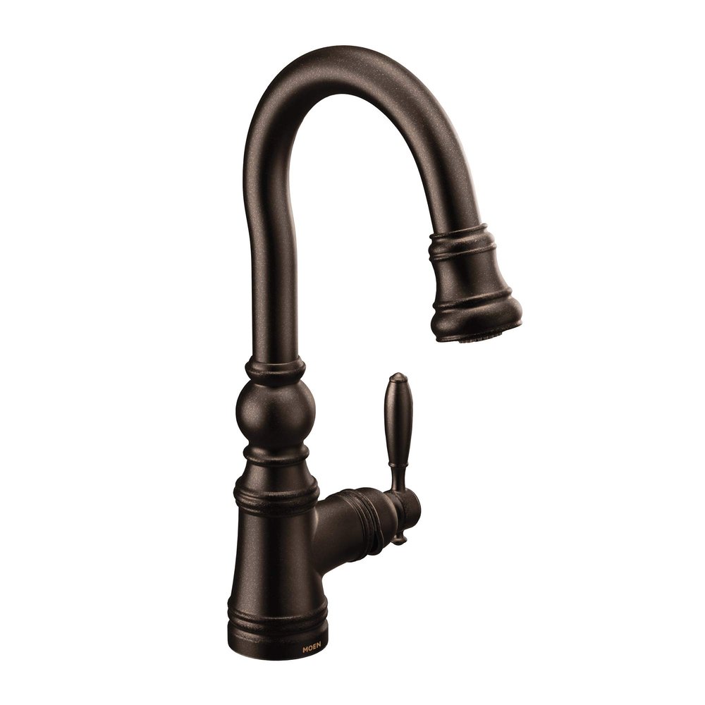Moen S53004ORB Weymouth Traditional Single-Handle Kitchen Faucet, Oil-Rubbed Bronze