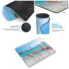 Pink Flamingo Beach Large Gaming Mouse Pad with Wrist Support view 3