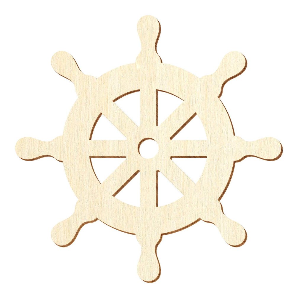 Wooden Ship's Wheel, 3–50 cm, 1 Piece, 40 cm