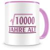 Samunshi 10,000 Years Old Birthday Mug, 100th Birthday Gift, Coffee Mug, Tea Mug, 300 ml, Pink view 1