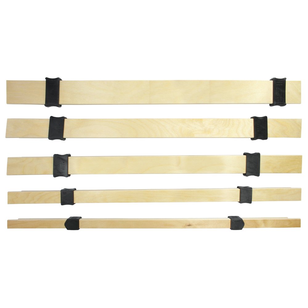wiedergutschlafen Firmness Adjustment Set 35 x 8 mm (5 Slats + 10 Sliders) for Bed Slat Frames (610)