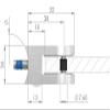 Glass Clamp Model 30, with AbZ, Flat Connection, for 10.76 mm Glass view 4