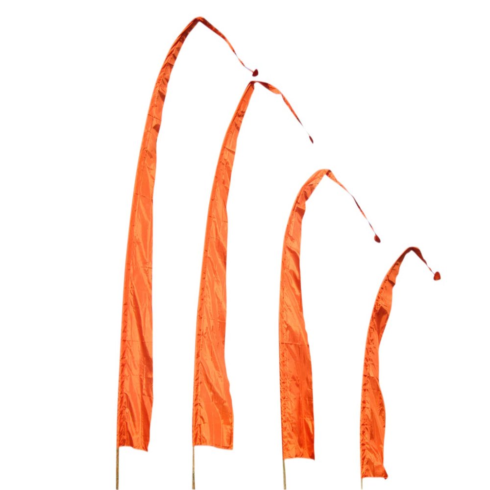 Original Bali Flag 4 m Without Pole | Dark Orange Garden Flag | Yoga & Spa Decor