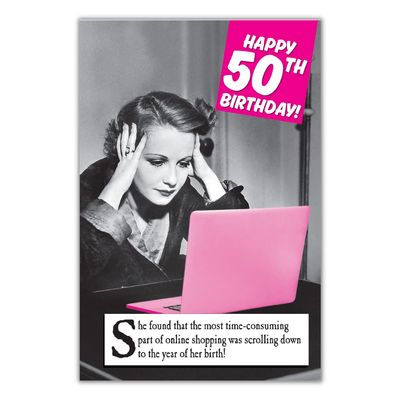 Funny 50th Birthday Card for Her