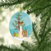 Caroline's Treasures Merry Christmas Tree Whippet Ceramic Ornament, Multicolor view 2