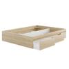 Habitdesign Kendra Bed Frame with 4 Drawers, Oak, 150 x 190 cm Mattress, No Slatted Base view 2