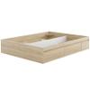 Habitdesign Kendra Bed Frame with 4 Drawers, Oak, 150 x 190 cm Mattress, No Slatted Base view 3