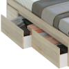Habitdesign Kendra Bed Frame with 4 Drawers, Oak, 150 x 190 cm Mattress, No Slatted Base view 4