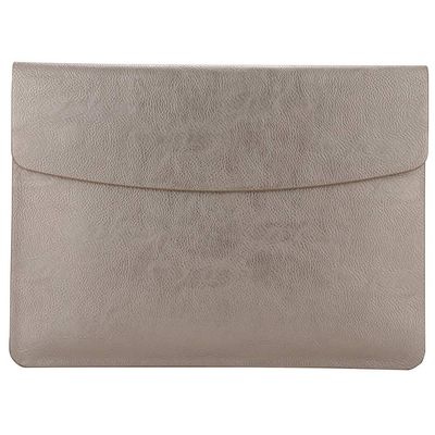 HotYou Laptop Sleeve, PU Leather Wallet Case with Card Slot for Apple MacBook Air/Pro, Gold, 12-inch MacBook