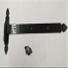 Straight Strap Hinge with Side Eye for Solid Wood Windows and Doors, Black, 400 mm view 1