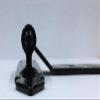 Straight Strap Hinge with Side Eye for Solid Wood Windows and Doors, Black, 400 mm view 2