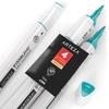ARTEZA EverBlend Markers, A265 Blue-Green 4-Pack view 3