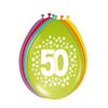 50th Birthday Polka Dot Balloons, 12 in (30 cm), 8 Pack view 1