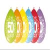 50th Birthday Polka Dot Balloons, 12 in (30 cm), 8 Pack view 2