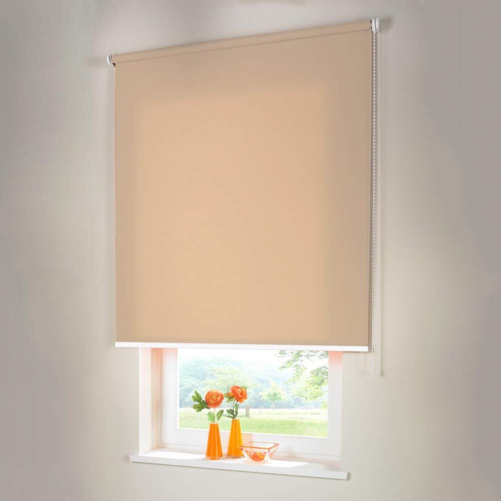 Sonnenschutz-HH Side-Chain Blackout Roller Blind, 135 x 60 cm, Beige-Caramel