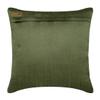 The HomeCentric Tarnished Gold 12 x 12 in (30 x 30 cm) Square Decorative Pillow Cover, Earthy Green Silk Fabric with Bead Embroidery view 3