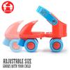Unibos Heavy-Duty Quad Roller Skates for Kids, Red view 4
