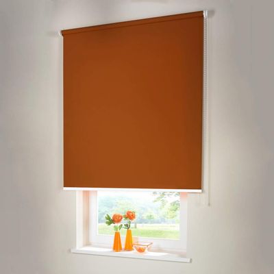 Vario Blackout Roller Blind, 115 x 150 cm, Terracotta, Chain-Operated, Including Universal Brackets