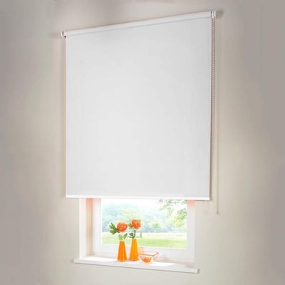 Sonnenschutz-HH Vario Blackout Roller Blind, 215 x 130 cm, White, with Universal Brackets