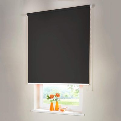 HH Sun Protection Vario Blackout Roller Shade, 105 x 140 cm, Dark Gray