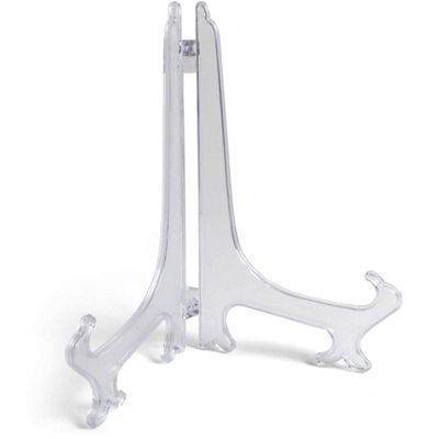 iGadgitz Home U7009 Folding Decorative Plate Stand, Large, Clear, 1-Pack
