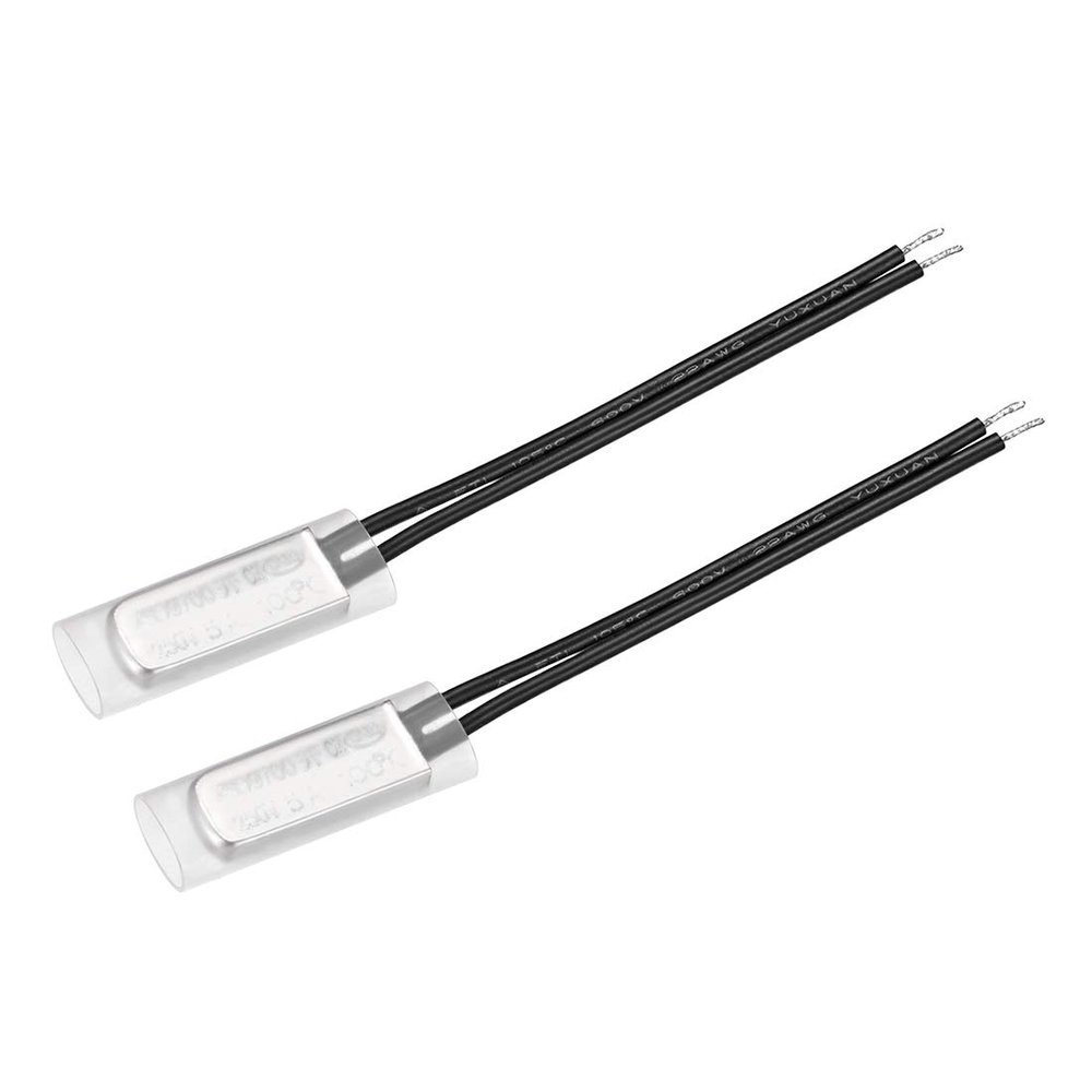 Sourcing Map 2-Pack KSD9700 100°C Normally Open Bimetal Thermostat Switch, 250V 5A