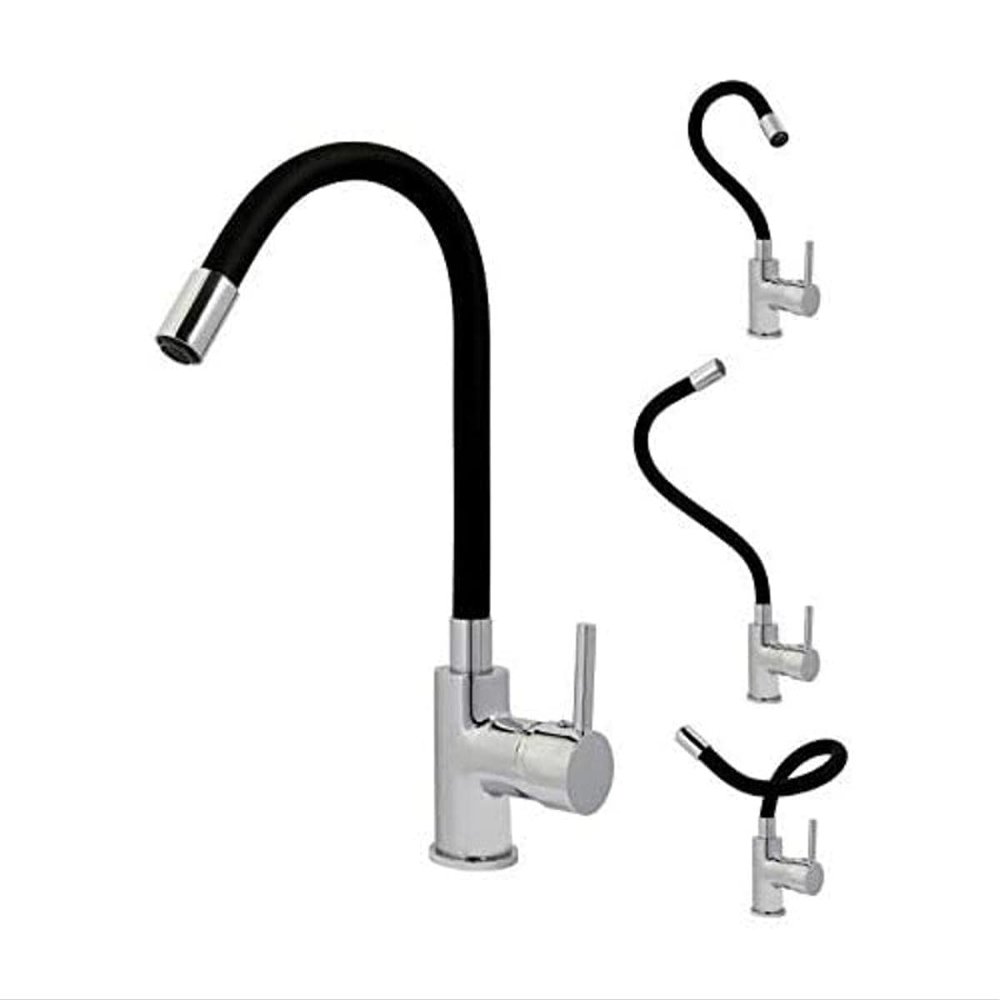 Rousseau Sanaire 4060589 KBEN Chrome/Black Mixer Faucet