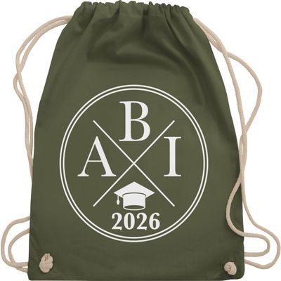 Drawstring Backpack – 2025 Graduation – Abi 2026 Hipster X – One Size – Olive Green
