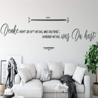 tjapalo A1 Wall Decal Quote “Don’t Think So Often About What You’re Missing,” Light Red-Orange, 58 × 13 cm