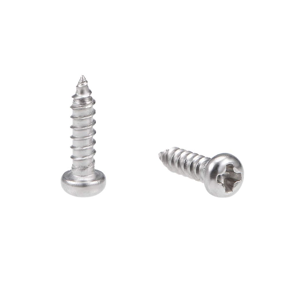 Sourcing Map 50-Piece 316 Stainless Steel Self-Tapping Screws, Phillips Flat Head, 2 x 8 mm