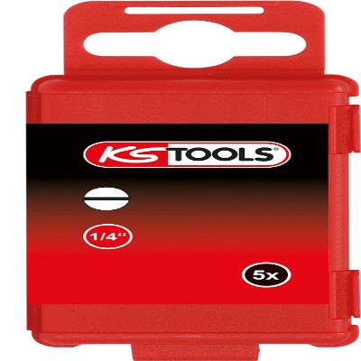 1/4" Slotted Bits, 75 mm, 3.5 mm, 5-Pack