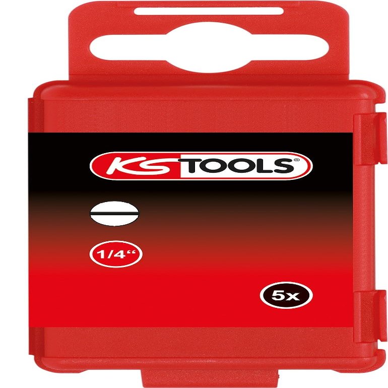 1/4" Slotted Bits, 75 mm, 3.5 mm, 5-Pack