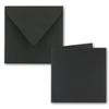 50 Square Black Kraft Paper Folding Card Sets, 15 x 15 cm – Folding Cards with Recycled Paper Envelopes, UmWelt Series view 1