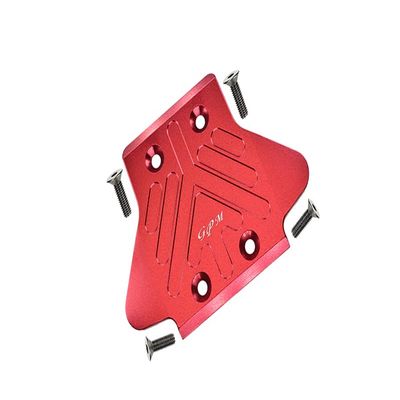 GPM ARRMA KRATON/OUTCAST/NOTORIOUS/SENTON 6S BLX Aluminum Rear Chassis Protection Plate, 1-Piece Set, Red