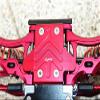 GPM ARRMA KRATON/OUTCAST/NOTORIOUS/SENTON 6S BLX Aluminum Rear Chassis Protection Plate, 1-Piece Set, Red view 2