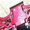 GPM ARRMA KRATON/OUTCAST/NOTORIOUS/SENTON 6S BLX Aluminum Rear Chassis Protection Plate, 1-Piece Set, Red view 4