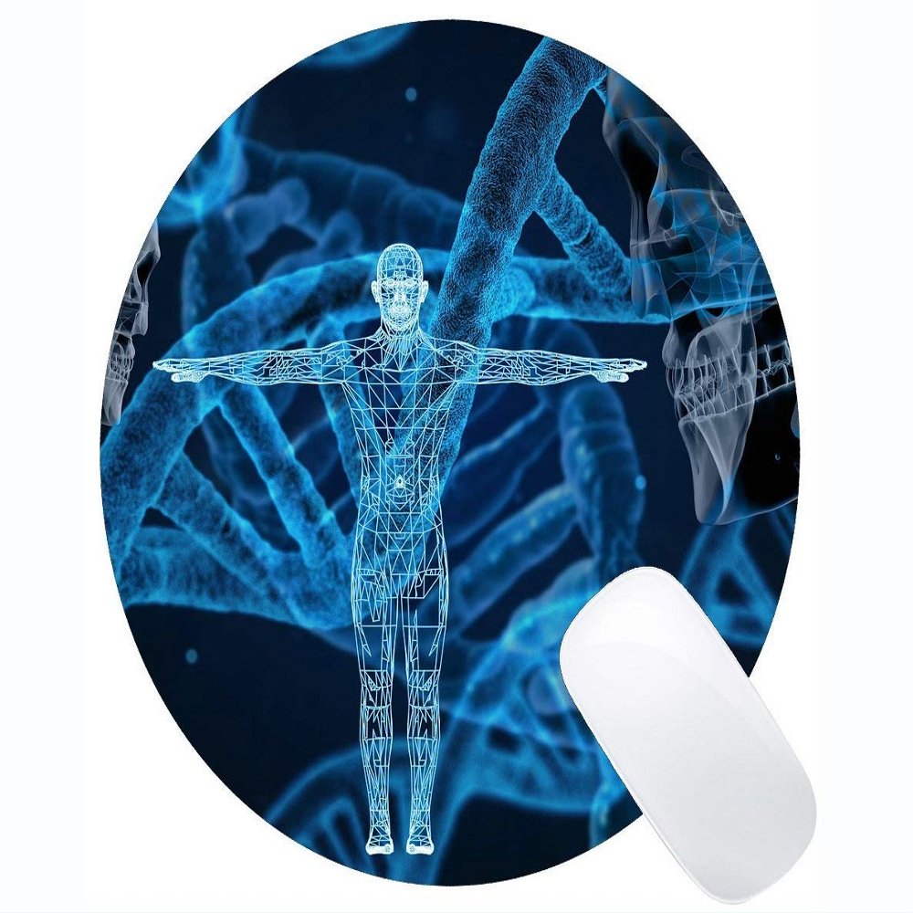 Custom Anatomy Skull Brain Gaming Round Mouse Pad