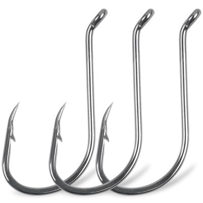 SILANON 120-Piece Circle Fishing Hook Set, Carbon Steel, Size 4