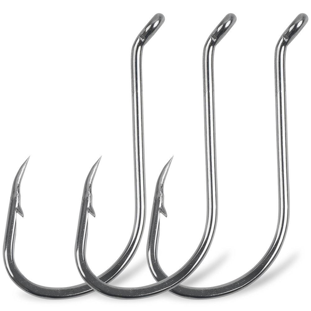 SILANON 120-Piece Circle Fishing Hook Set, Carbon Steel, Size 4