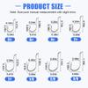 SILANON 120-Piece Circle Fishing Hook Set, Carbon Steel, Size 4 view 3