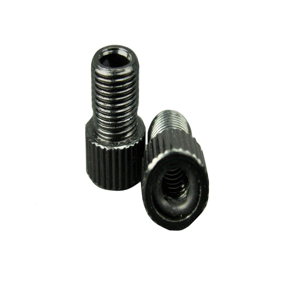 GreVeloro Bicycle Valve Adapter Set, Dunlop/Blitz to Schrader, 2-Pack, Black