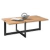 Tiago Solid Oak Coffee Table with Metal Frame - 110 x 40 x 60 cm view 1