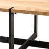Tiago Solid Oak Coffee Table with Metal Frame - 110 x 40 x 60 cm view 4