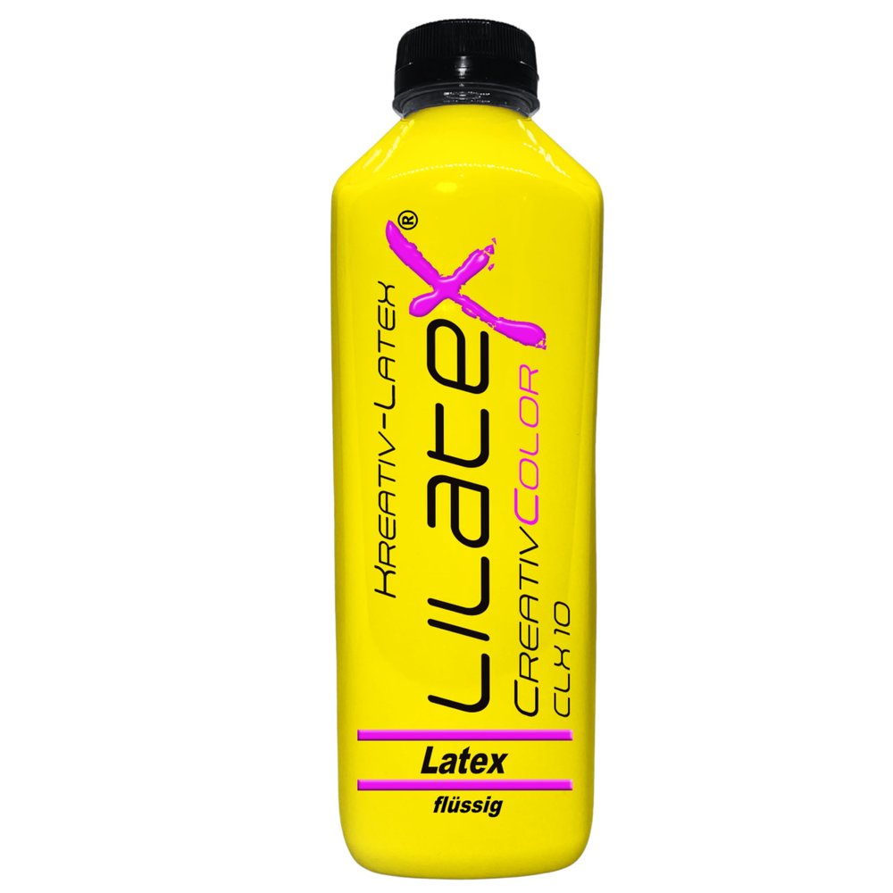 Lilatex 1 Liter Colored Liquid Latex, Thin Natural Latex (Yellow)