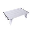 HI SUYI Mini Low Camping Table, Portable Aluminum Tabletop for Picnics, Travel and the Beach, Silver view 1