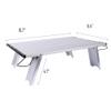 HI SUYI Mini Low Camping Table, Portable Aluminum Tabletop for Picnics, Travel and the Beach, Silver view 2