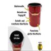 M10R Enameled Steel Waste Bin with Lid, Red, 10 L view 3