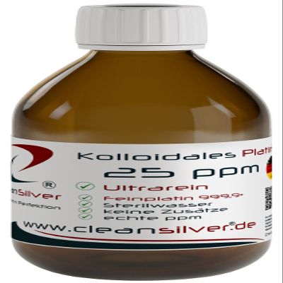 CleanSilver - Colloidal Platinum 25 ppm, 250 ml - Ultra-Pure: Sterile Water and 99.99% Fine Platinum - Made in Germany - For Mindful Clarity and Refined Balance in Everyday Life