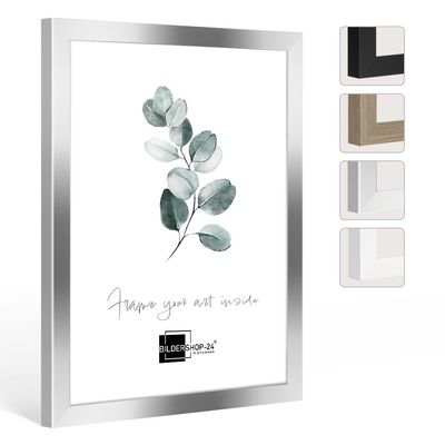 Bildershop-24 RahmBig Silver Gloss Picture Frame 36 x 49 cm, Anti-Reflective